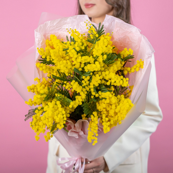 Купить Букет из 5 мимоз в  с бесплатной доставкой: цена, фото, описание